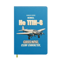 Thumbnail for Heinkel He 111H-6 - Glass nose. Clear character. design on turquoise notebook