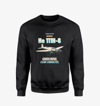 Thumbnail for Heinkel He 111H-6 - Glass nose. Clear character. design on black sweatshirt
