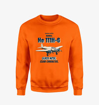Thumbnail for Heinkel He 111H-6 - Glass nose. Clear character. design on orange sweatshirt