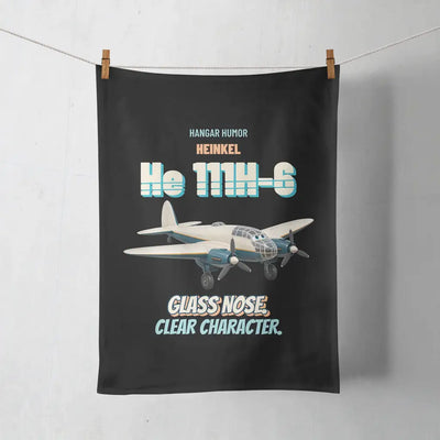 Heinkel He 111H-6 - Glass nose. Clear character. design on black towel