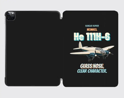 Heinkel He 111H-6 - Glass nose. Clear character. design on black ipad tablet case