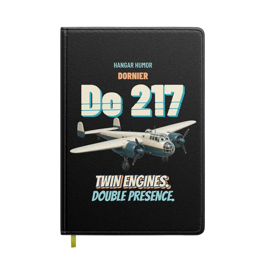 Dornier Do 217 - Twin engines. Double presence. design on black notebook