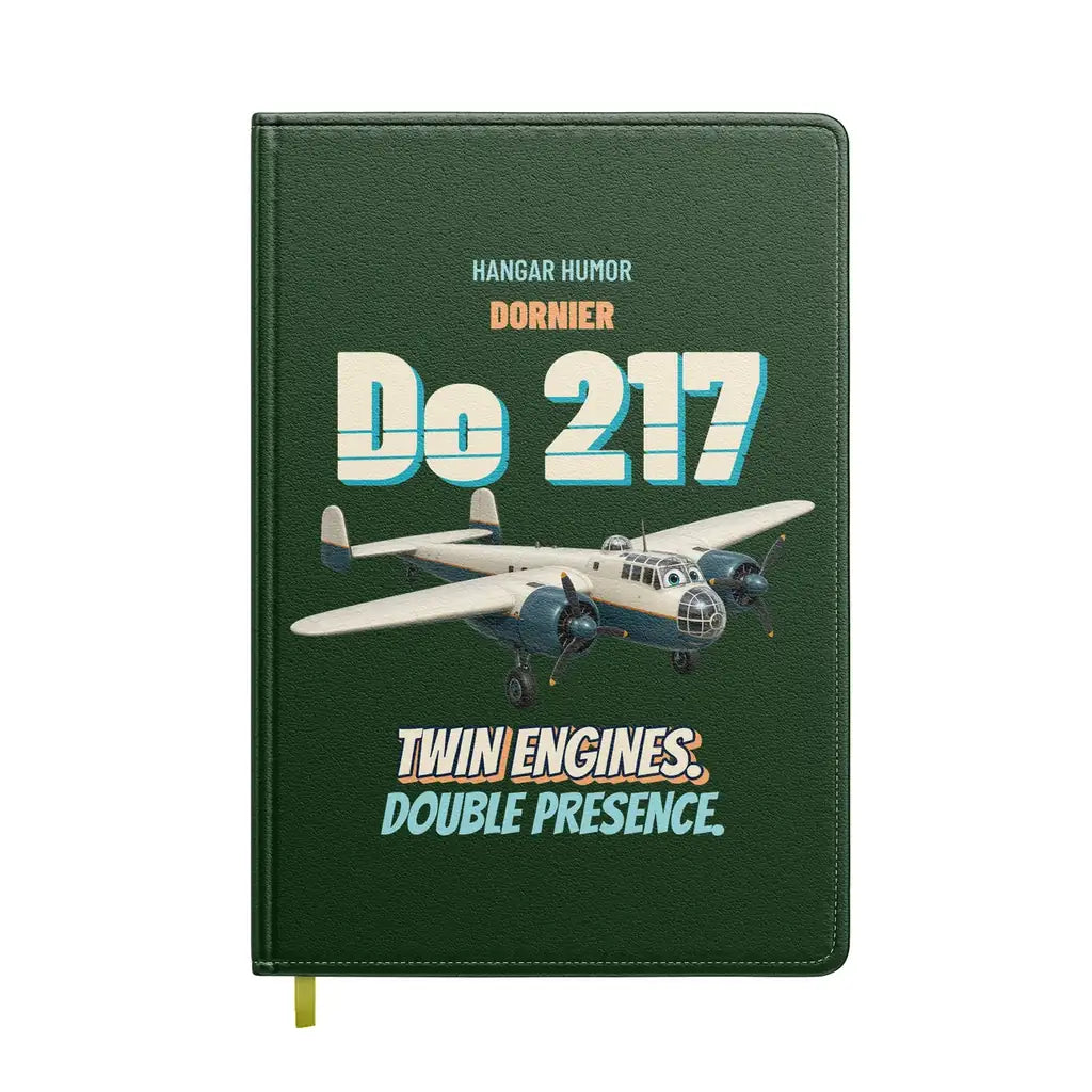 Dornier Do 217 - Twin engines. Double presence. design on dark green notebook