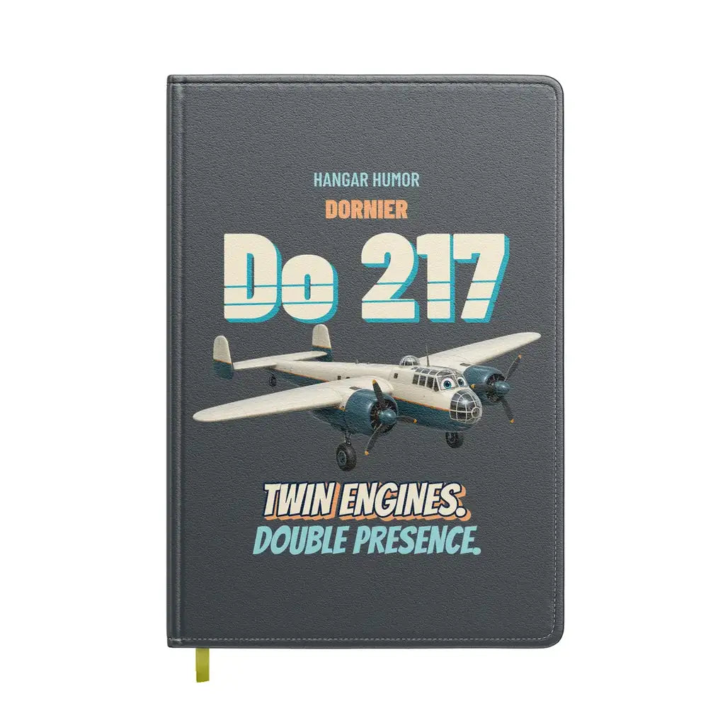 Dornier Do 217 - Twin engines. Double presence. design on gray notebook