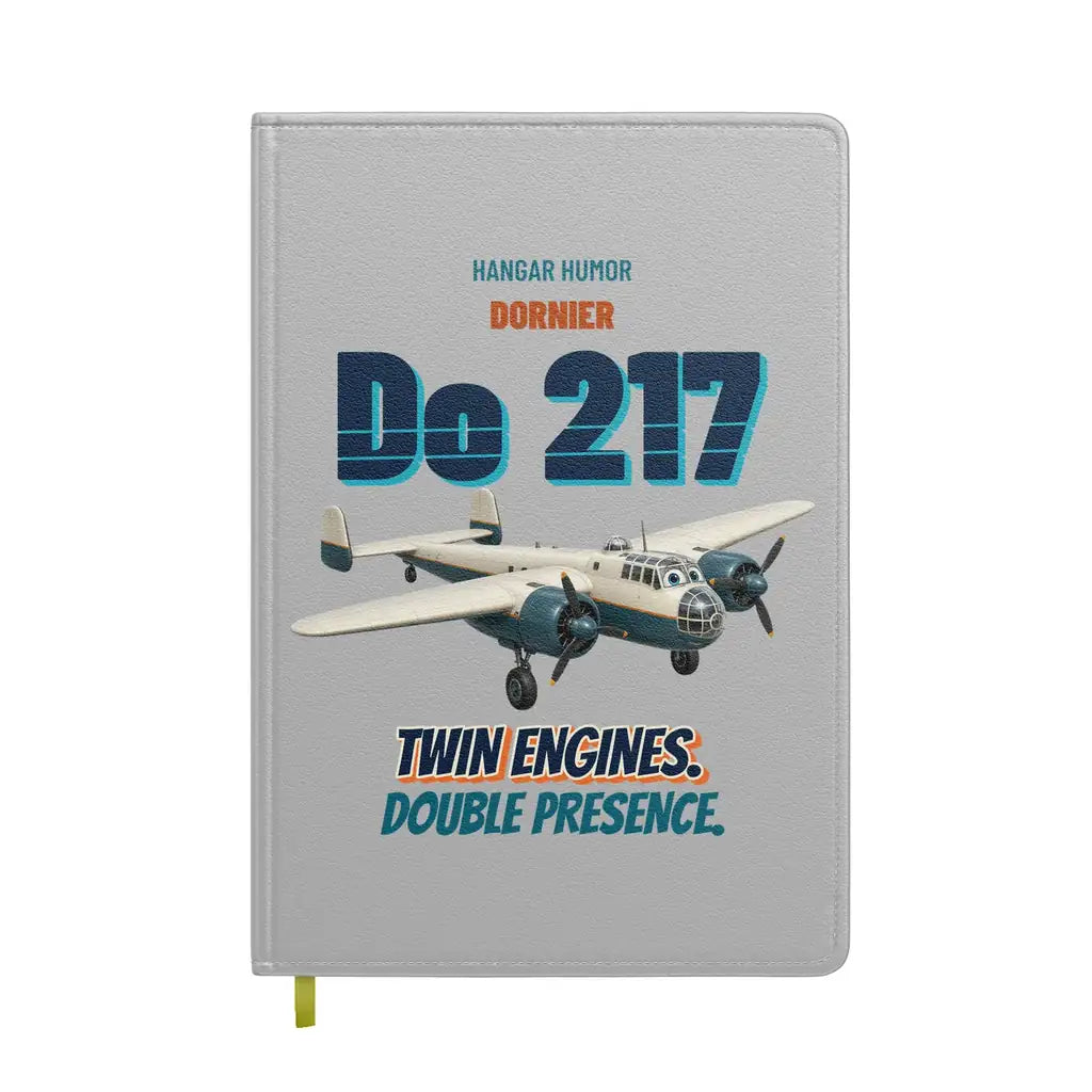 Dornier Do 217 - Twin engines. Double presence. design on light gray notebook