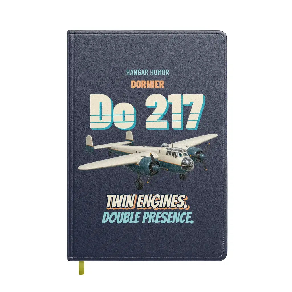 Dornier Do 217 - Twin engines. Double presence. design on navy blue notebook