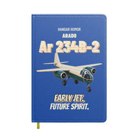 Thumbnail for Arado Ar 234B-2 Blitz - Early jet. Future spirit. design on blue notebook