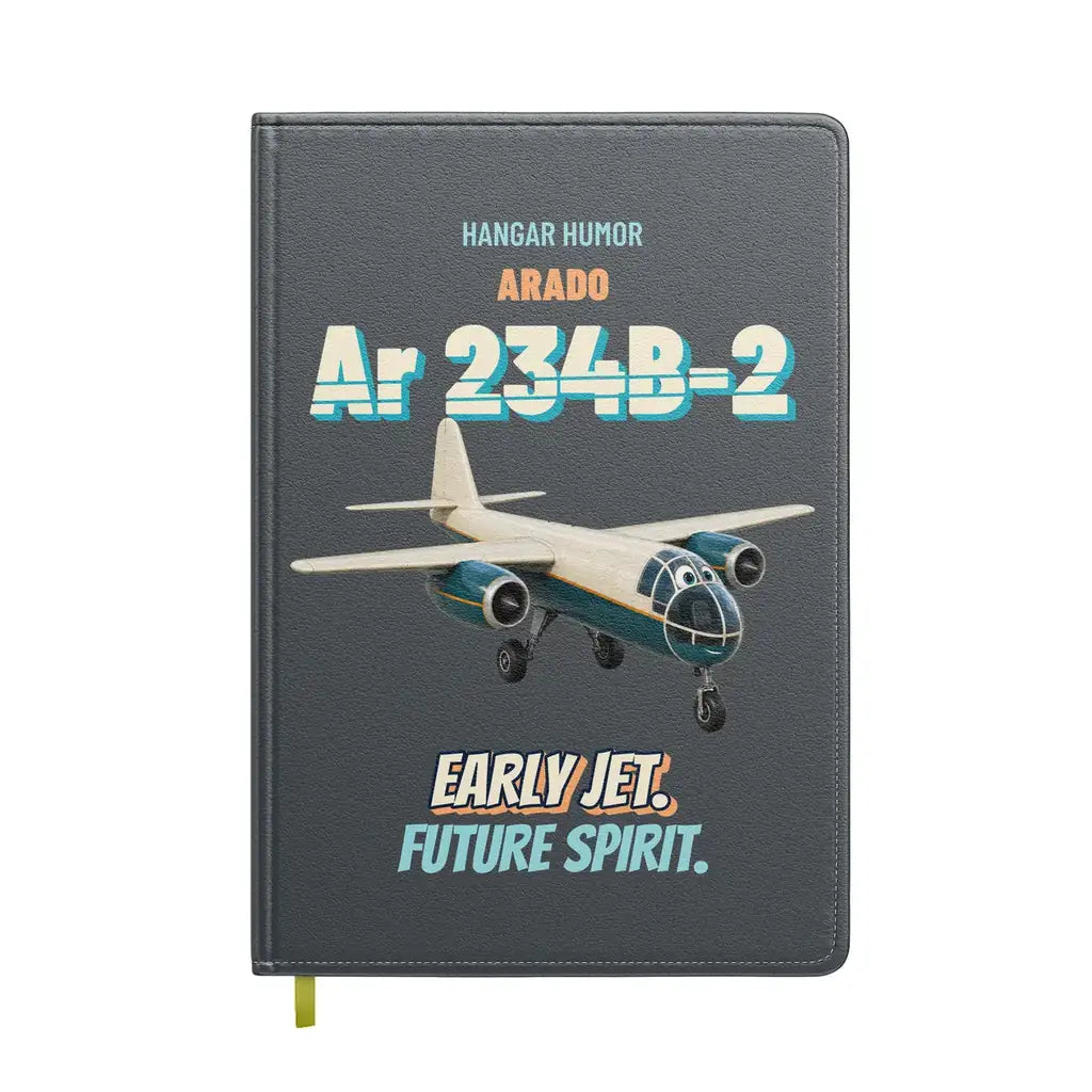 Arado Ar 234B-2 Blitz - Early jet. Future spirit. design on gray notebook