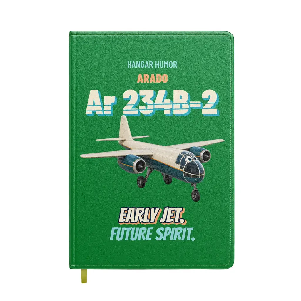 Arado Ar 234B-2 Blitz - Early jet. Future spirit. design on green notebook