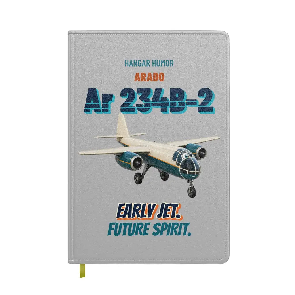Arado Ar 234B-2 Blitz - Early jet. Future spirit. design on light gray notebook