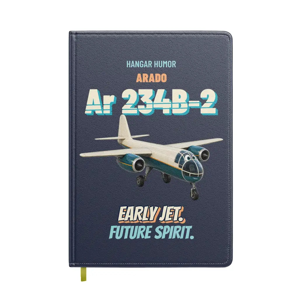 Arado Ar 234B-2 Blitz - Early jet. Future spirit. design on navy blue notebook