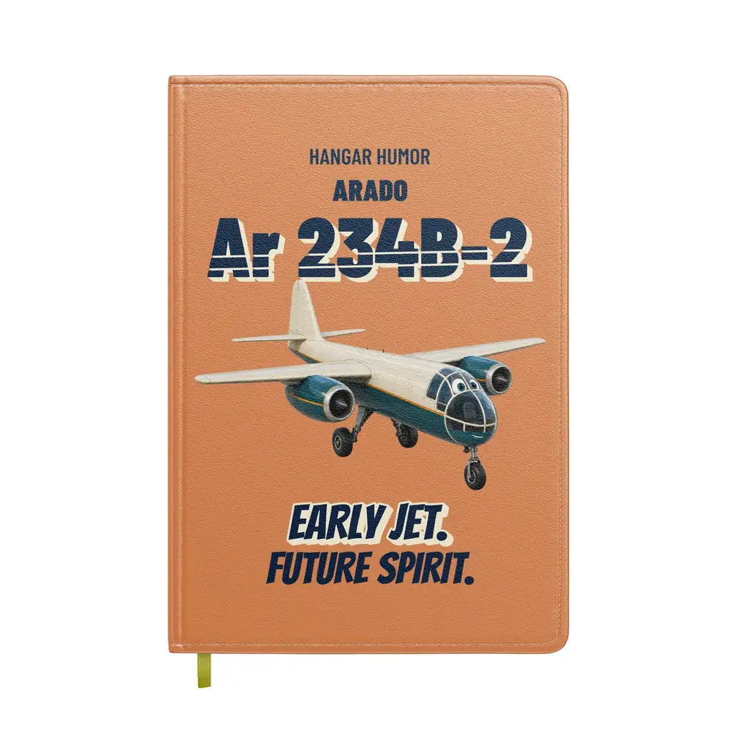 Arado Ar 234B-2 Blitz - Early jet. Future spirit. design on orange notebook