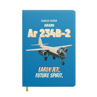 Thumbnail for Arado Ar 234B-2 Blitz - Early jet. Future spirit. design on turquoise notebook