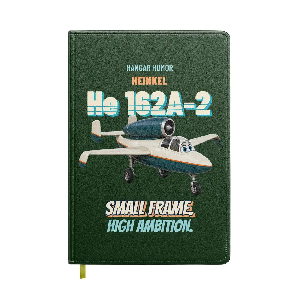 Heinkel He 162A-2 Salamander - Small frame. High ambition. design on dark green notebook
