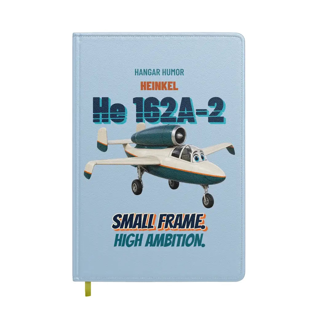 Heinkel He 162A-2 Salamander - Small frame. High ambition. design on light blue notebook