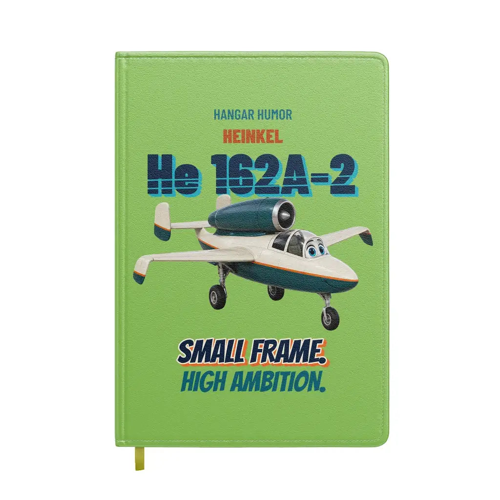 Heinkel He 162A-2 Salamander - Small frame. High ambition. design on light green notebook