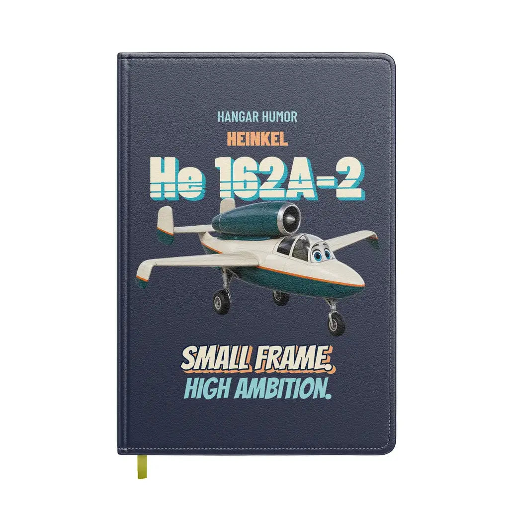 Heinkel He 162A-2 Salamander - Small frame. High ambition. design on navy blue notebook