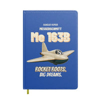 Thumbnail for Messerschmitt Me 163B Komet - Rocket roots. Big dreams. design on blue notebook