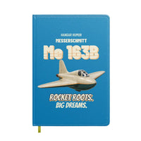 Thumbnail for Messerschmitt Me 163B Komet - Rocket roots. Big dreams. design on turquoise notebook