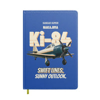Thumbnail for Nakajima Ki-84 Hayate - Swift lines. Sunny outlook. design on blue notebook