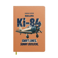 Thumbnail for Nakajima Ki-84 Hayate - Swift lines. Sunny outlook. design on orange notebook