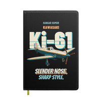 Thumbnail for Kawasaki Ki-61 Hien - Slender nose. Sharp style. design on black notebook