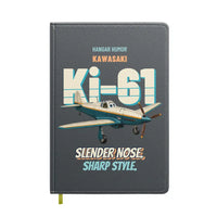 Thumbnail for Kawasaki Ki-61 Hien - Slender nose. Sharp style. design on gray notebook