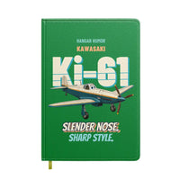 Thumbnail for Kawasaki Ki-61 Hien - Slender nose. Sharp style. design on green notebook