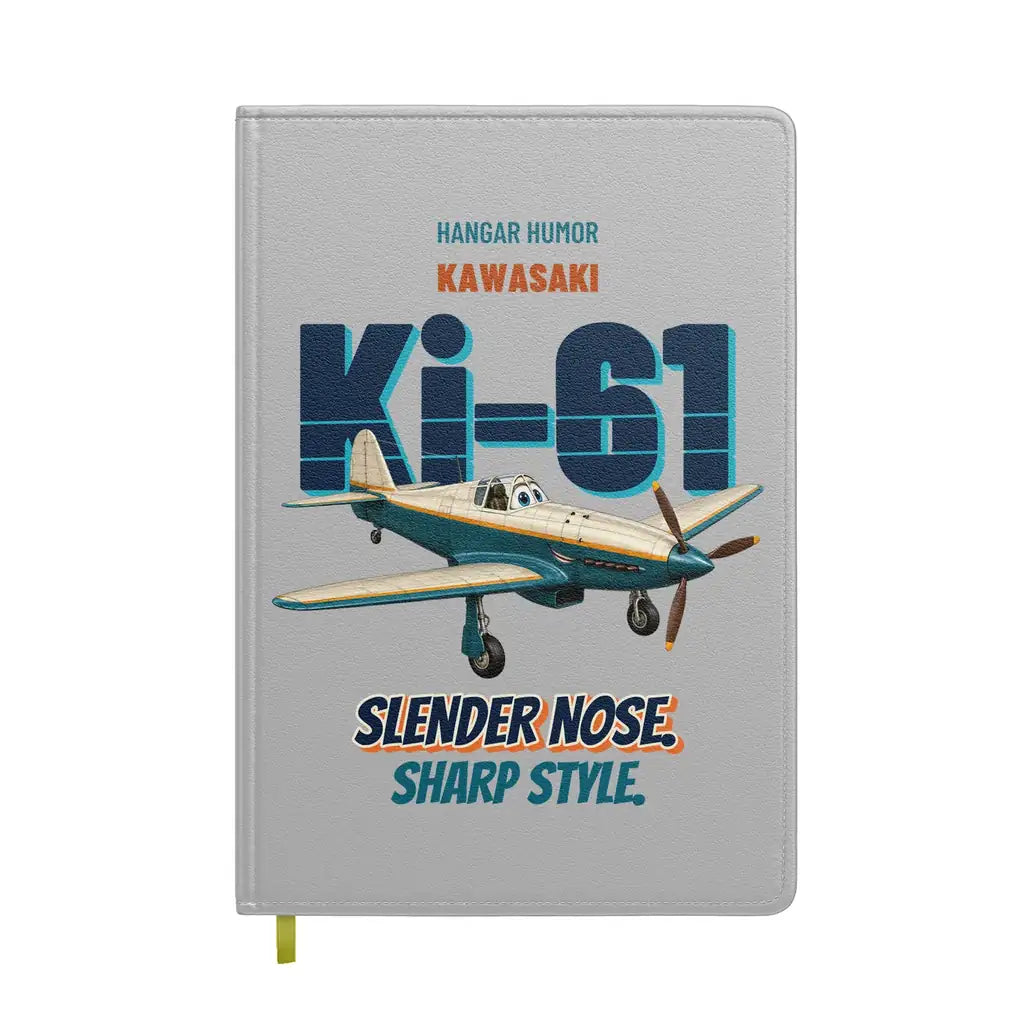 Kawasaki Ki-61 Hien - Slender nose. Sharp style. design on light gray notebook