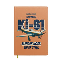 Thumbnail for Kawasaki Ki-61 Hien - Slender nose. Sharp style. design on orange notebook