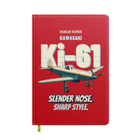 Thumbnail for Kawasaki Ki-61 Hien - Slender nose. Sharp style. design on red notebook