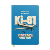 Thumbnail for Kawasaki Ki-61 Hien - Slender nose. Sharp style. design on turquoise notebook