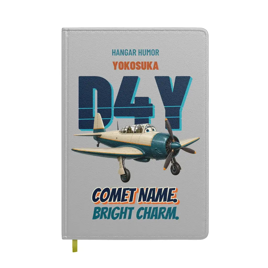 Yokosuka D4Y Suisei - Comet name. Bright charm. design on light gray notebook