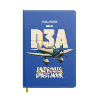 Thumbnail for Aichi D3A Val - Dive roots. Upbeat mood. design on blue notebook