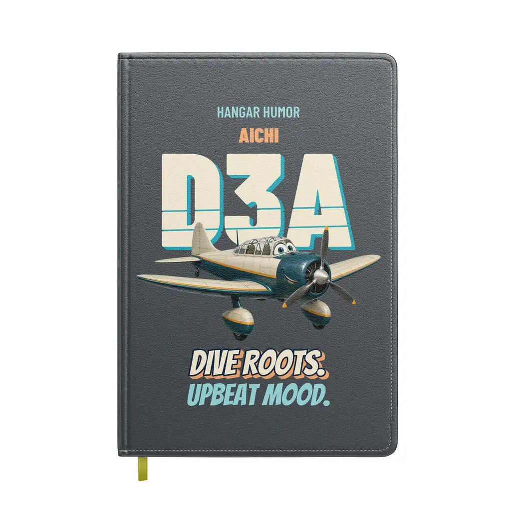 Aichi D3A Val - Dive roots. Upbeat mood. design on gray notebook