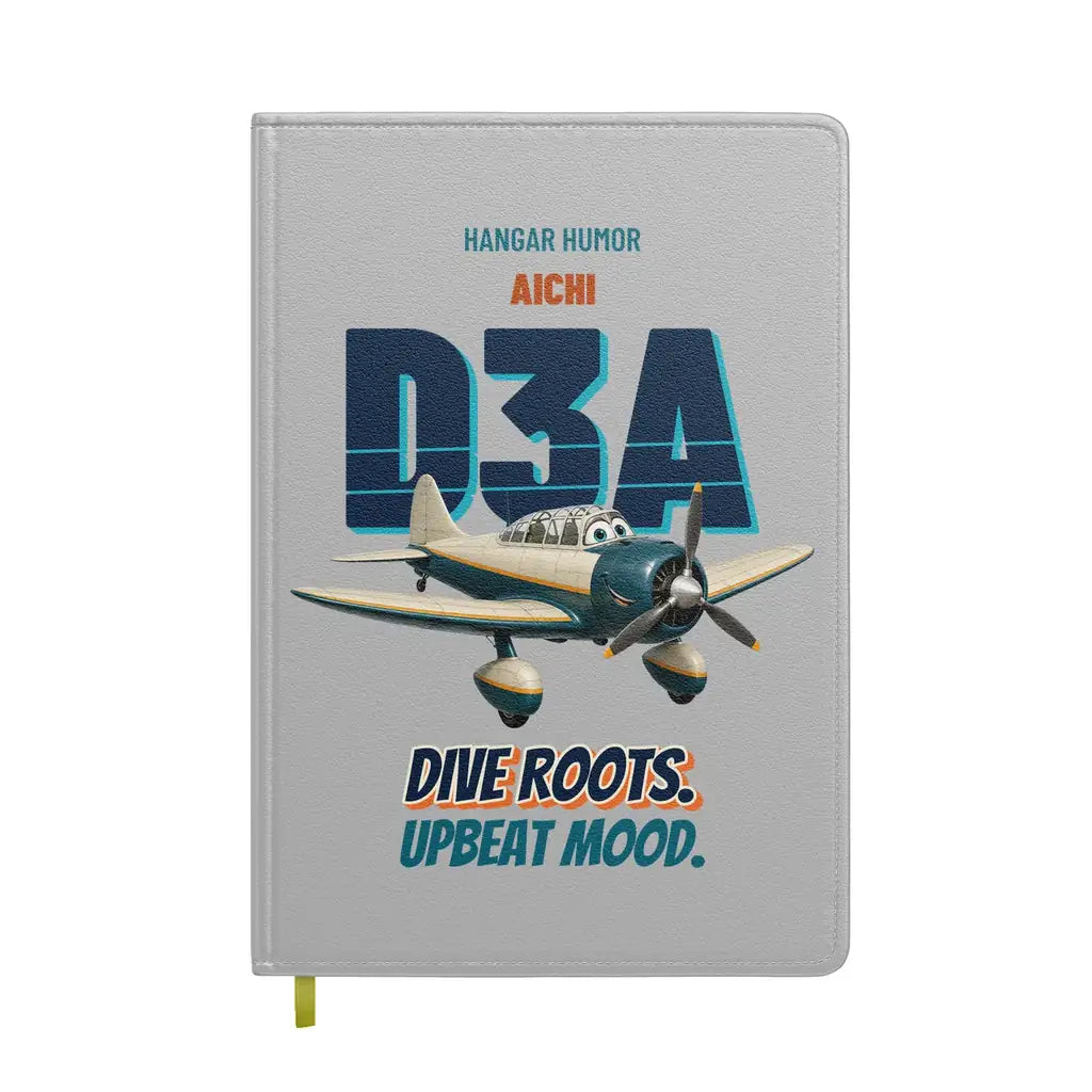 Aichi D3A Val - Dive roots. Upbeat mood. design on light gray notebook