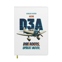 Thumbnail for Aichi D3A Val - Dive roots. Upbeat mood. design on white notebook