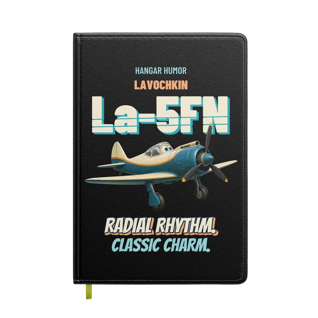 Lavochkin La-5FN - Radial rhythm. Classic charm. design on black notebook