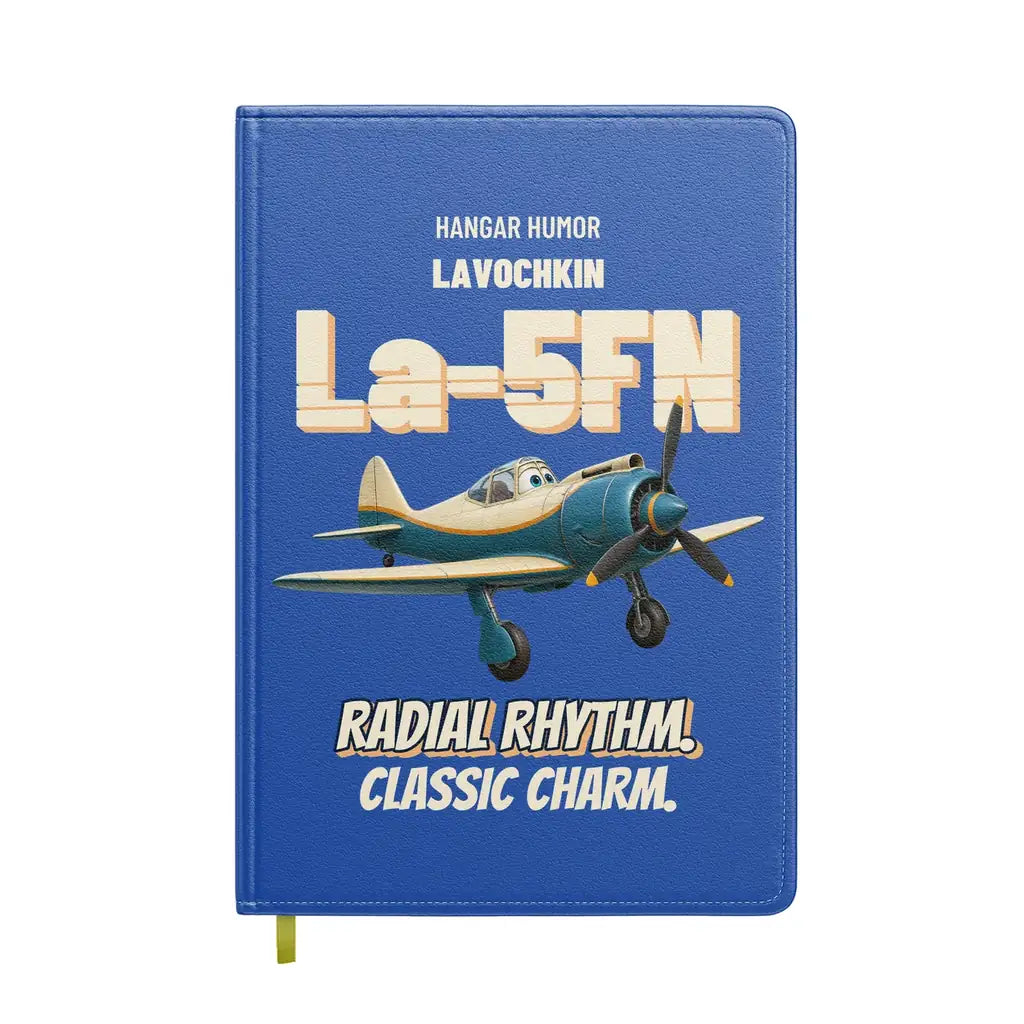 Lavochkin La-5FN - Radial rhythm. Classic charm. design on blue notebook