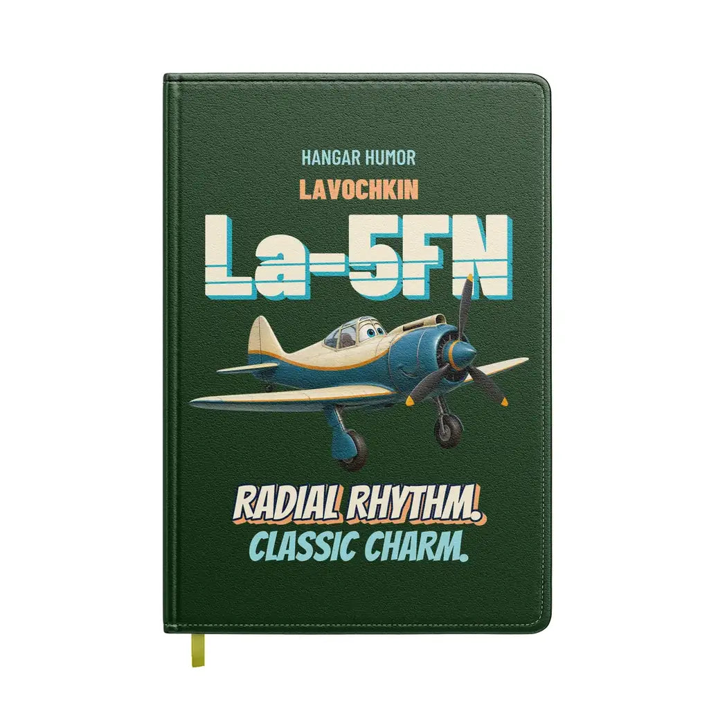 Lavochkin La-5FN - Radial rhythm. Classic charm. design on dark green notebook