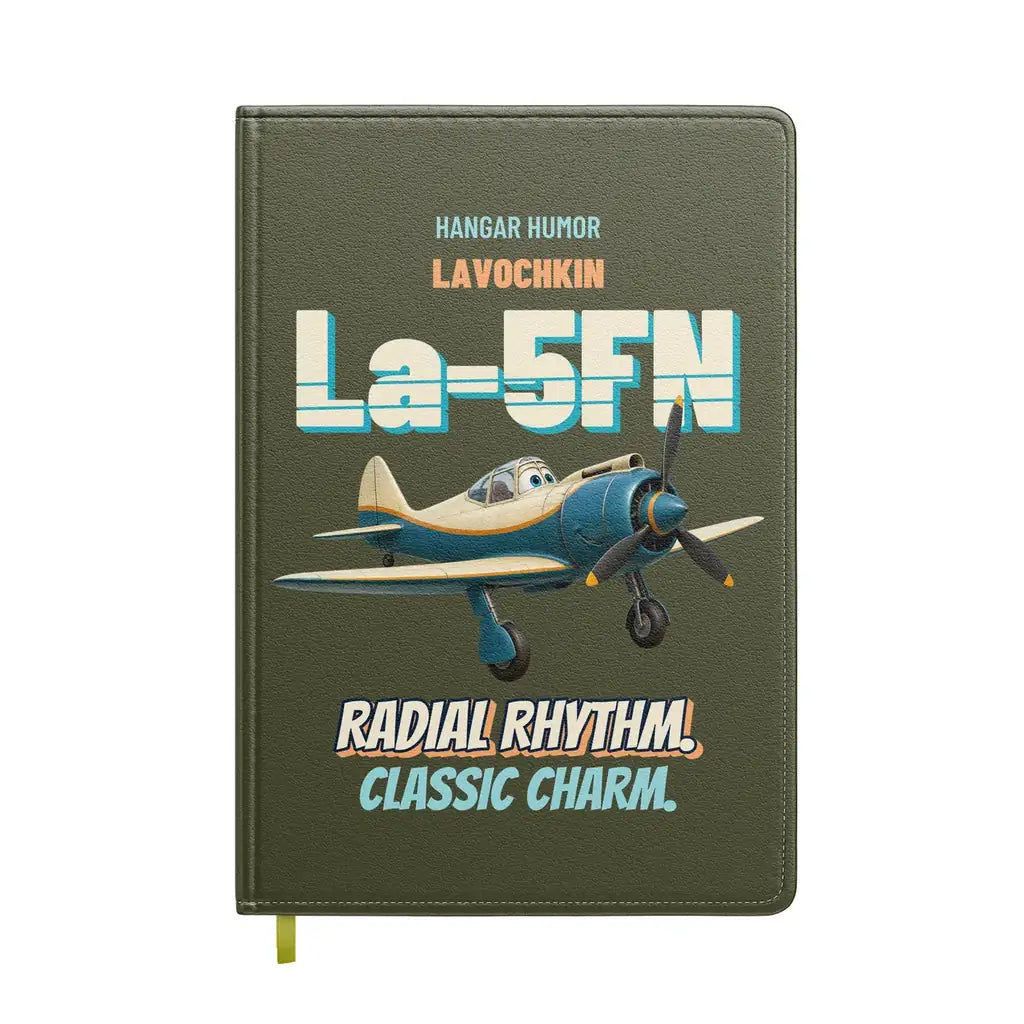 Lavochkin La-5FN - Radial rhythm. Classic charm. design on green army notebook