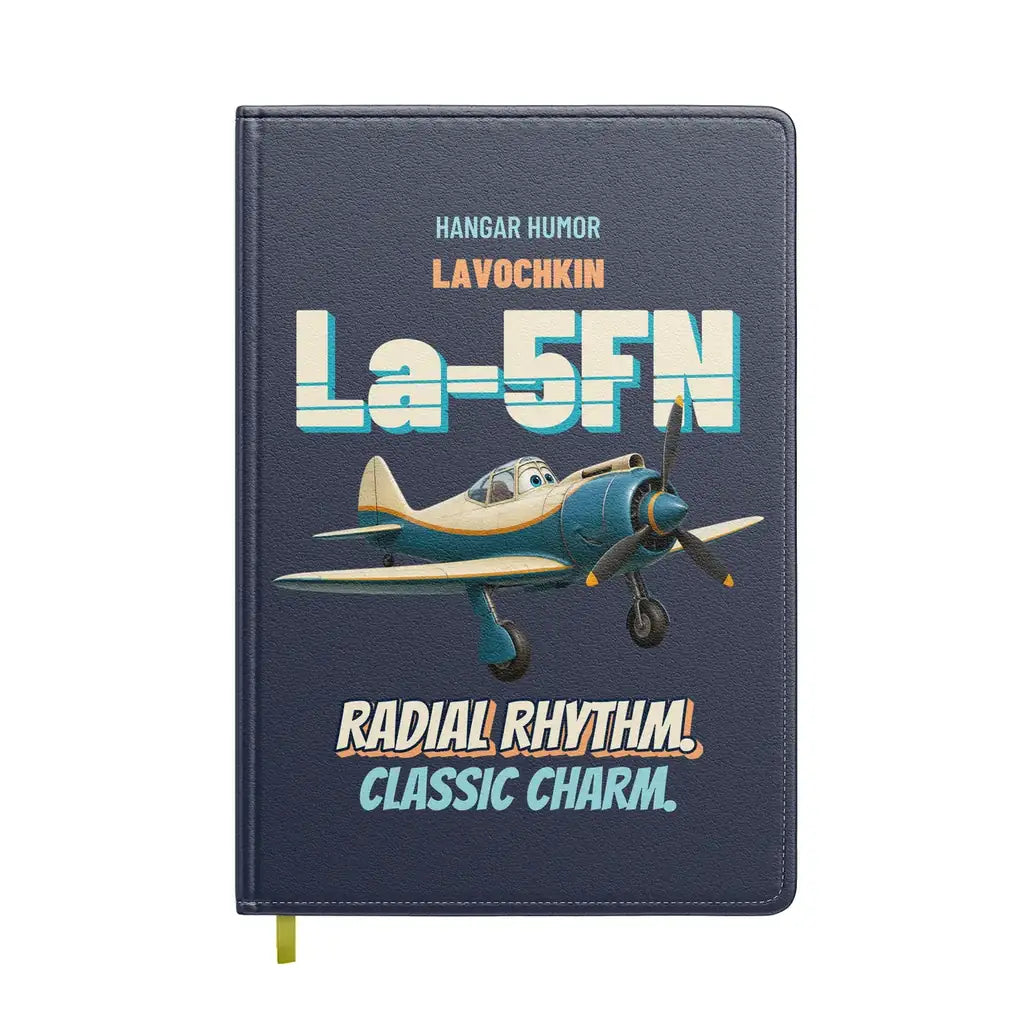 Lavochkin La-5FN - Radial rhythm. Classic charm. design on navy blue notebook