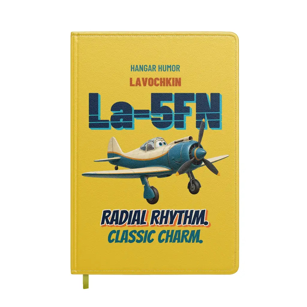 Lavochkin La-5FN - Radial rhythm. Classic charm. design on yellow notebook