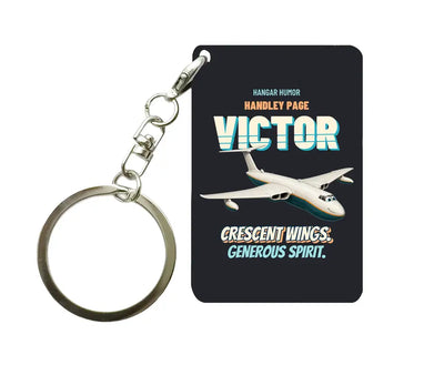 Handley Page VICTOR K.2 - Crescent wings. Generous spirit. design on black key chain