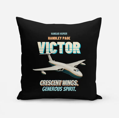 Handley Page VICTOR K.2 - Crescent wings. Generous spirit. design on black pillow