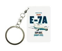 Thumbnail for Boeing E-7A Wedgetail - Top hat. Sharp eyes. design on white key chain