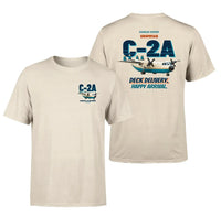 Thumbnail for Grumman C-2A Greyhound - Deck delivery. Happy arrival. - Double-Side T-Shirt design on beige double side t shirt