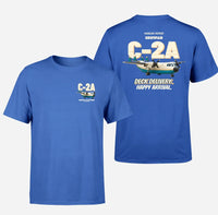 Thumbnail for Grumman C-2A Greyhound - Deck delivery. Happy arrival. - Double-Side T-Shirt design on blue double side t shirt