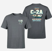 Thumbnail for Grumman C-2A Greyhound - Deck delivery. Happy arrival. - Double-Side T-Shirt design on gray double side t shirt