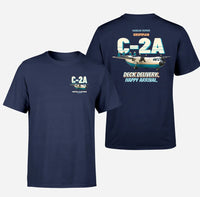 Thumbnail for Grumman C-2A Greyhound - Deck delivery. Happy arrival. - Double-Side T-Shirt design on navyblue double side t shirt